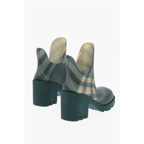 Burberry Tartan Patterned Rubber Booties Women's 8cm - Picture 2 of 5